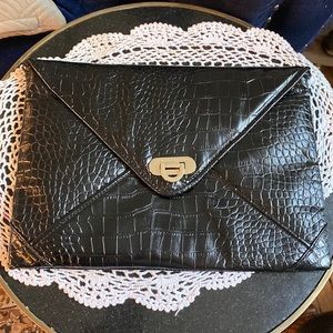 Black clutch bag, French Connection